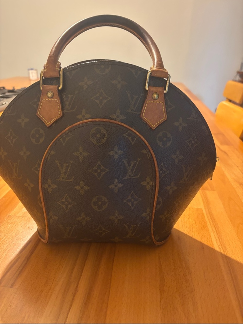 Louis Vuitton Monogram Dome Satchel in Brown with Tan Trim